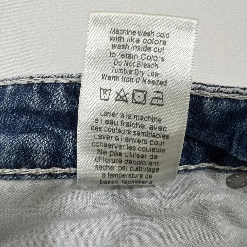 Big Star Liv Bootcut Jeans Distressed Low Rise Blue Denim Womens 27L Fits 29L - Picture 15 of 15